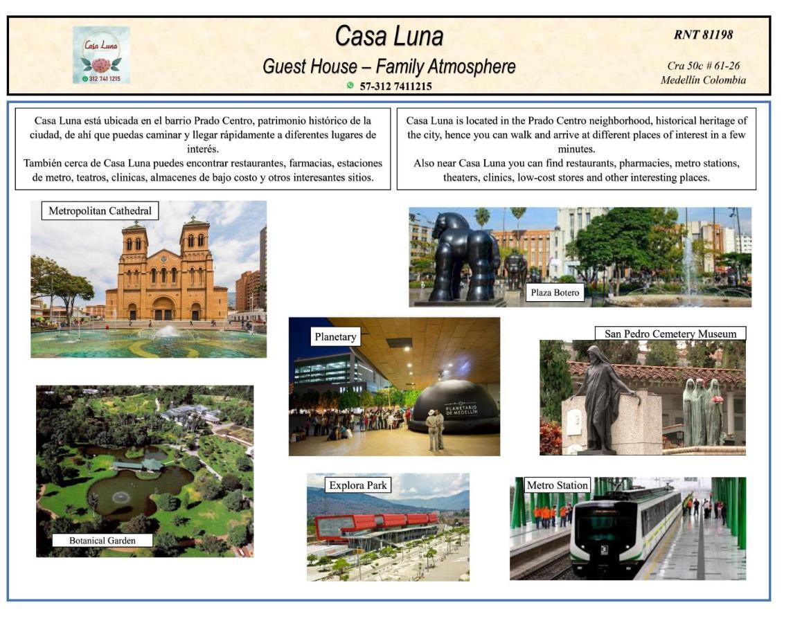 Casa Luna -Estrategica Ubicacion- Medellín Eksteriør bilde